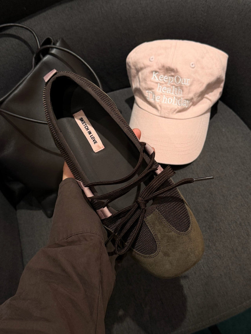 🌹 [넘 예쁜 리본 포인트] 로즈 리본 데일리 스니커즈 | Rose Ribbon Leather Sneakers