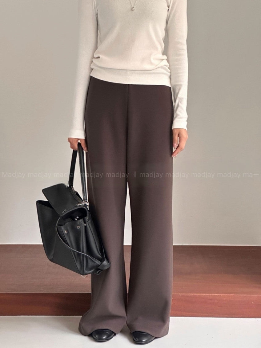 ✨ [미친스판 55-88 모두가능] [제이말로] 히든 밴딩 크레이프 와이드 슬랙스 | Hidden Banding Crepe Wide Pants