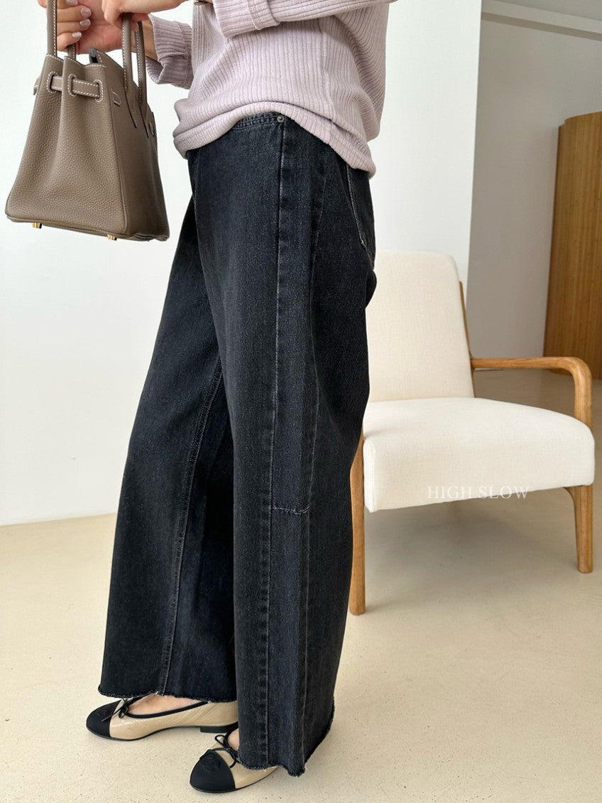 👖 카인드 굿럭 먹청 데님 | Kind Good Luck Washed Black Denim