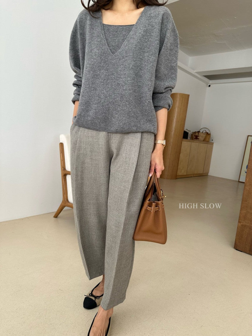 🧶 [카인드]터치 울 팬츠 가을.초겨울용 고급스러운 라인 팬츠| Kind Touch Wool Pants