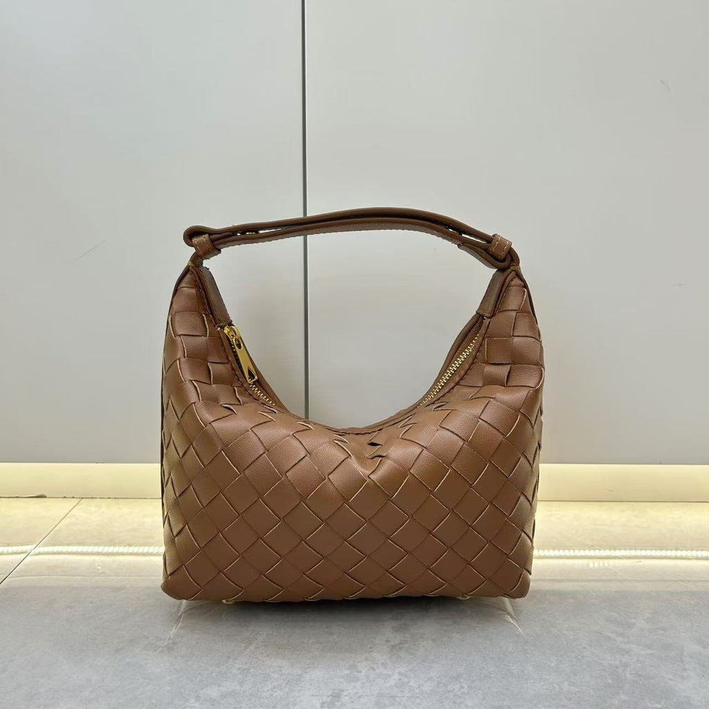👜 [프리미엄 소가죽 100%] 보테 스타일 미니 윌리 위빙 숄더백 | Premium Genuine Leather Woven Mini Willie Shoulder Bag
