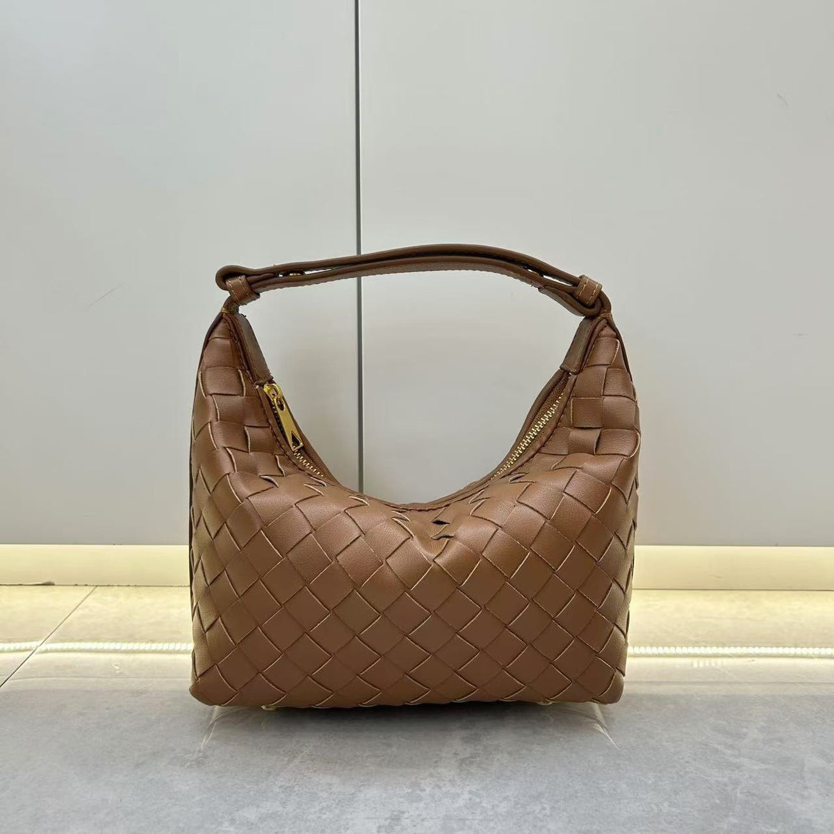 👜 [프리미엄 소가죽 100%] 보테 스타일 미니 윌리 위빙 숄더백 | Premium Genuine Leather Woven Mini Willie Shoulder Bag