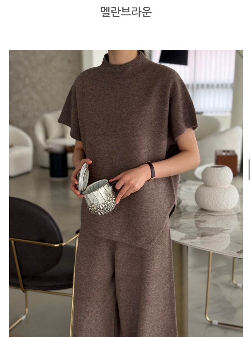 ✨ [PREMIUM LINE] 미네르바 홀가먼트 사이드 슬릿 모크넥 탑 | Minerva Wholegarment Side Slit Mock Neck Top