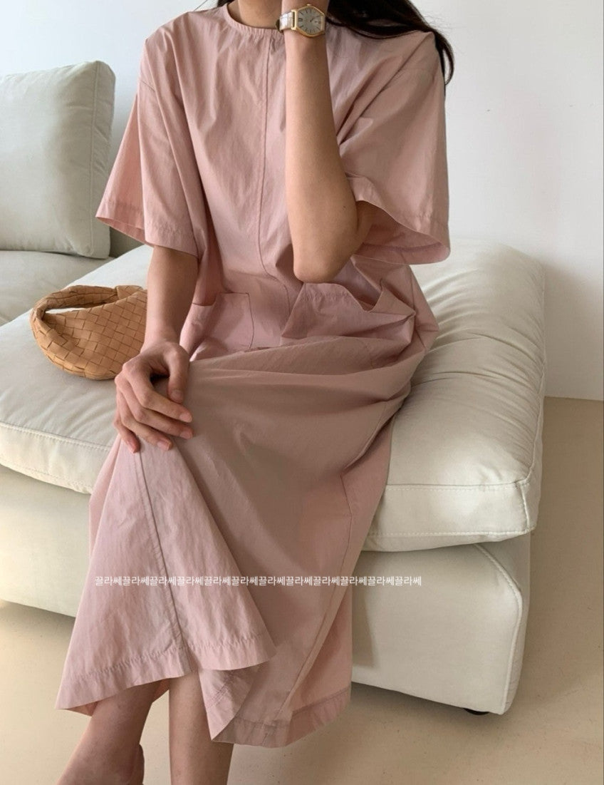 🌿 [럭키룸] 77까지 추천✨ 입는 순간 날씬해 보이는 바스락 포켓 롱원피스 Lucky Room Pocket Long Dress
