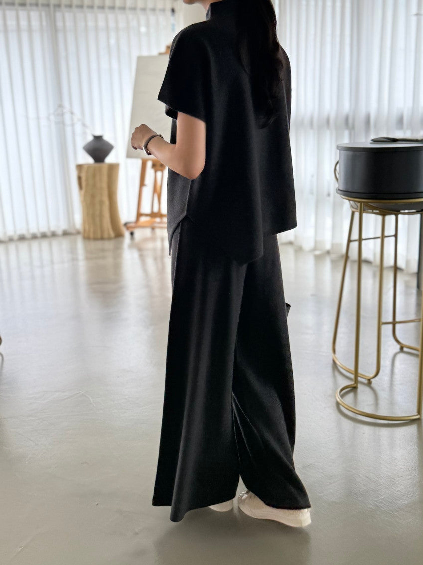 ✨ [PREMIUM LINE] 미네르바 홀가먼트 사이드 슬릿 모크넥 탑 | Minerva Wholegarment Side Slit Mock Neck Top