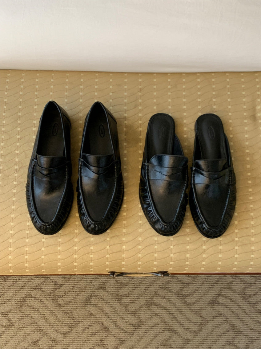 👞 [가을 클래식] 소프트 셔링 디테일 투웨이 페니 로퍼 & 블로퍼 | Shirred Classic 2-Way Loafer & Mule