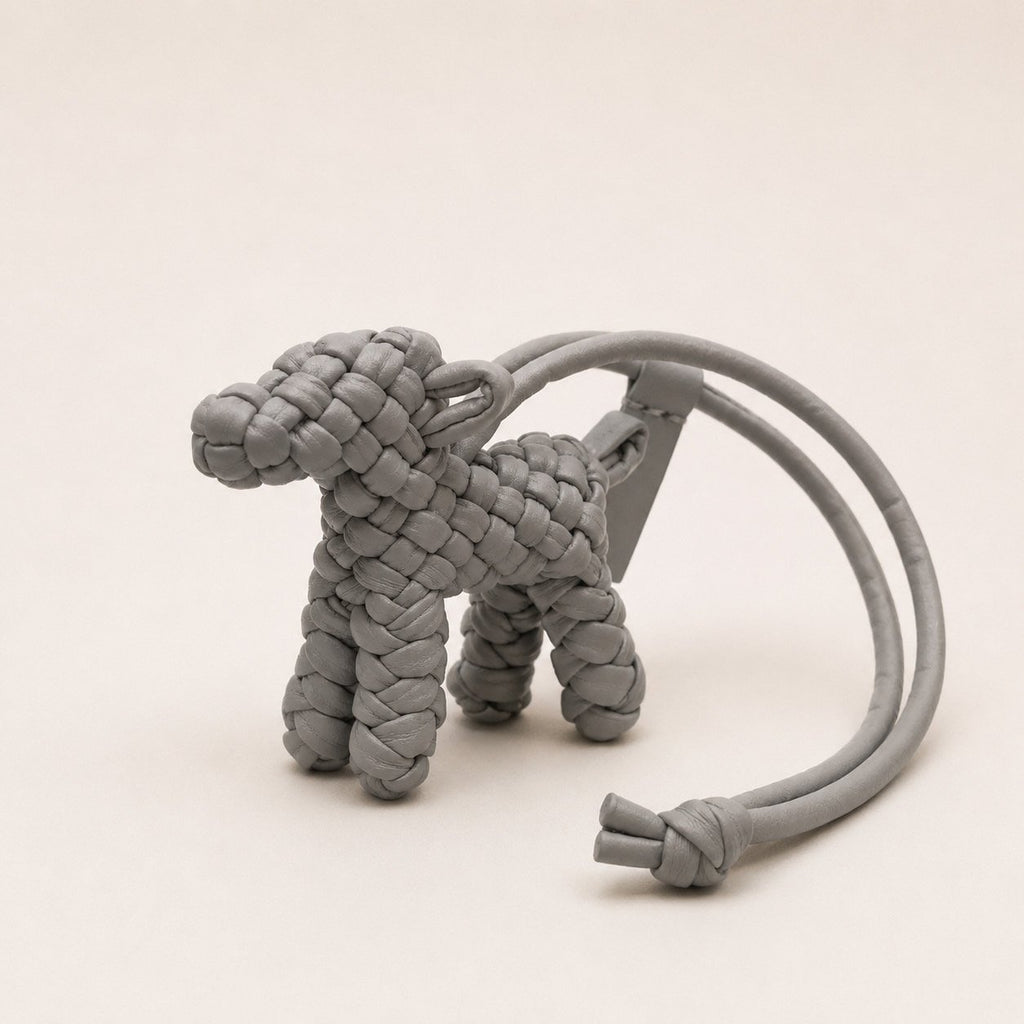 🐶 [보테 스타일·위빙] 위빙 도그 백참 | Woven Dog Bag Charm PU