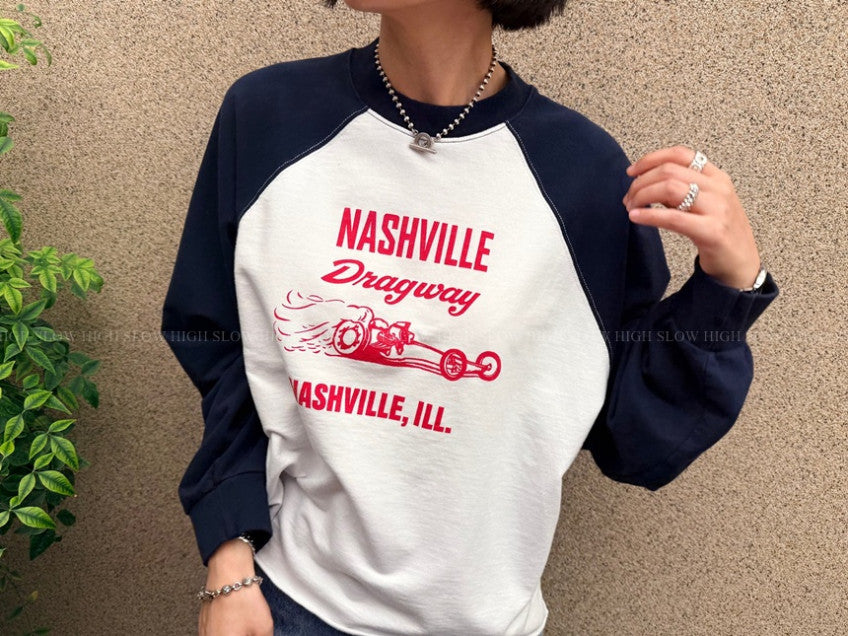 🤍 [빈티지 워싱] 내슈빌 나그랑 긴팔 티셔츠 | Nashville Vintage Raglan Tee