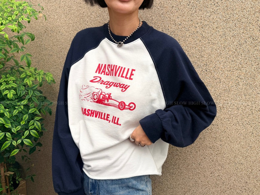 🤍 [빈티지 워싱] 내슈빌 나그랑 긴팔 티셔츠 | Nashville Vintage Raglan Tee