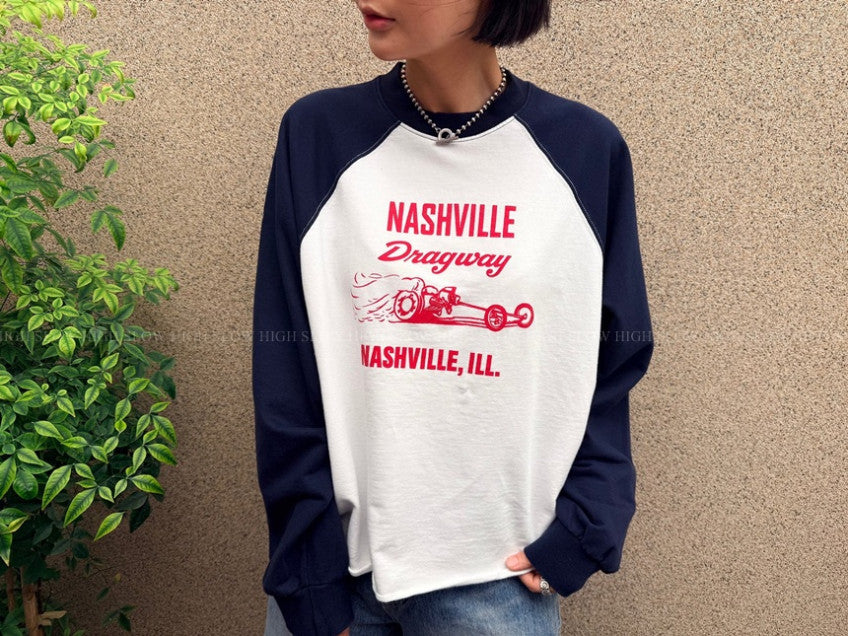 🤍 [빈티지 워싱] 내슈빌 나그랑 긴팔 티셔츠 | Nashville Vintage Raglan Tee