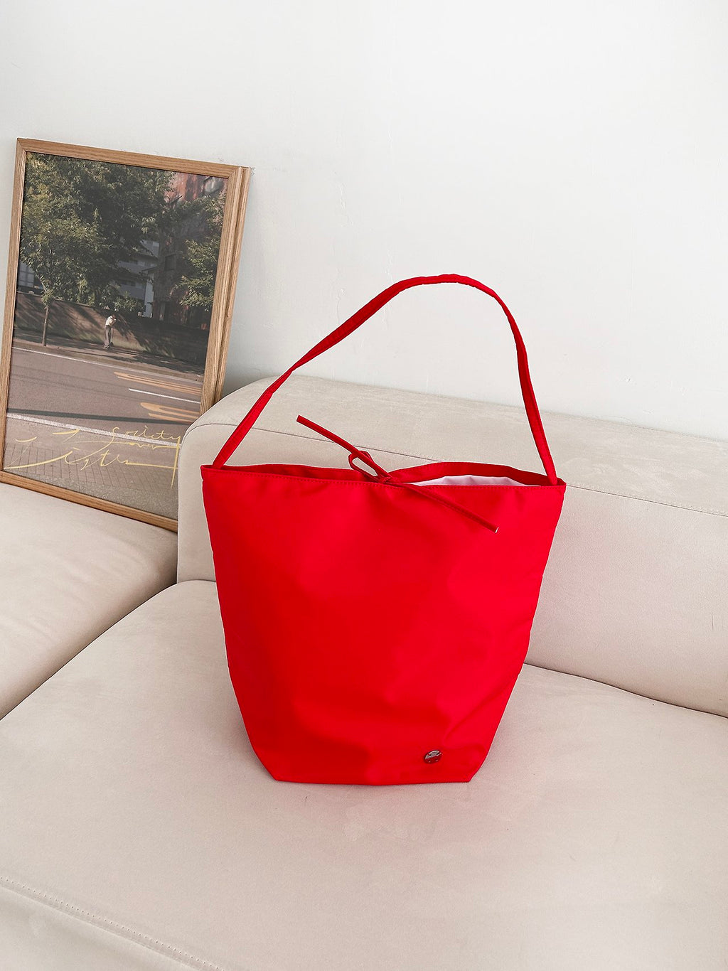 ✨🖤 더 *우 파크 스타일 프리미엄 나일론 숄더백 | Lightweight Everyday Tote | Travel & Daily Bag | 미니멀 데일리백