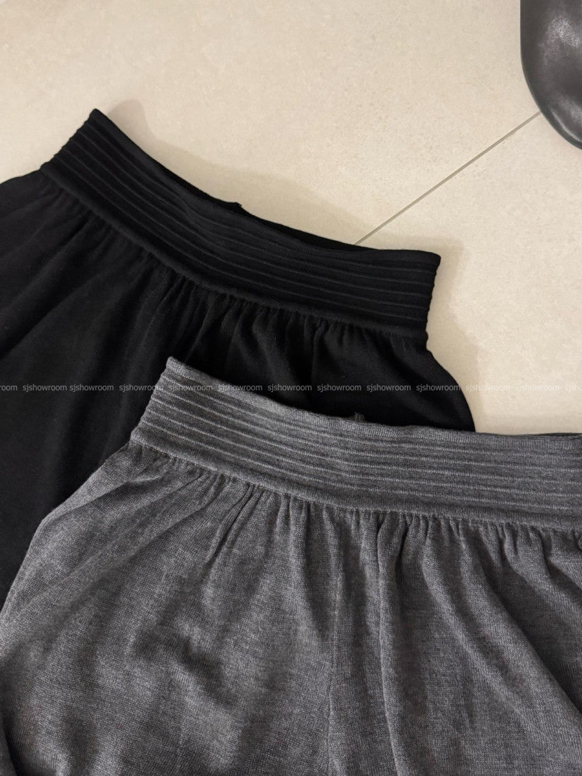 🖤 [울 블렌드] 소프트 와이드 밴딩 조거 팬츠 | Soft Wool Blend Wide Jogger Pants