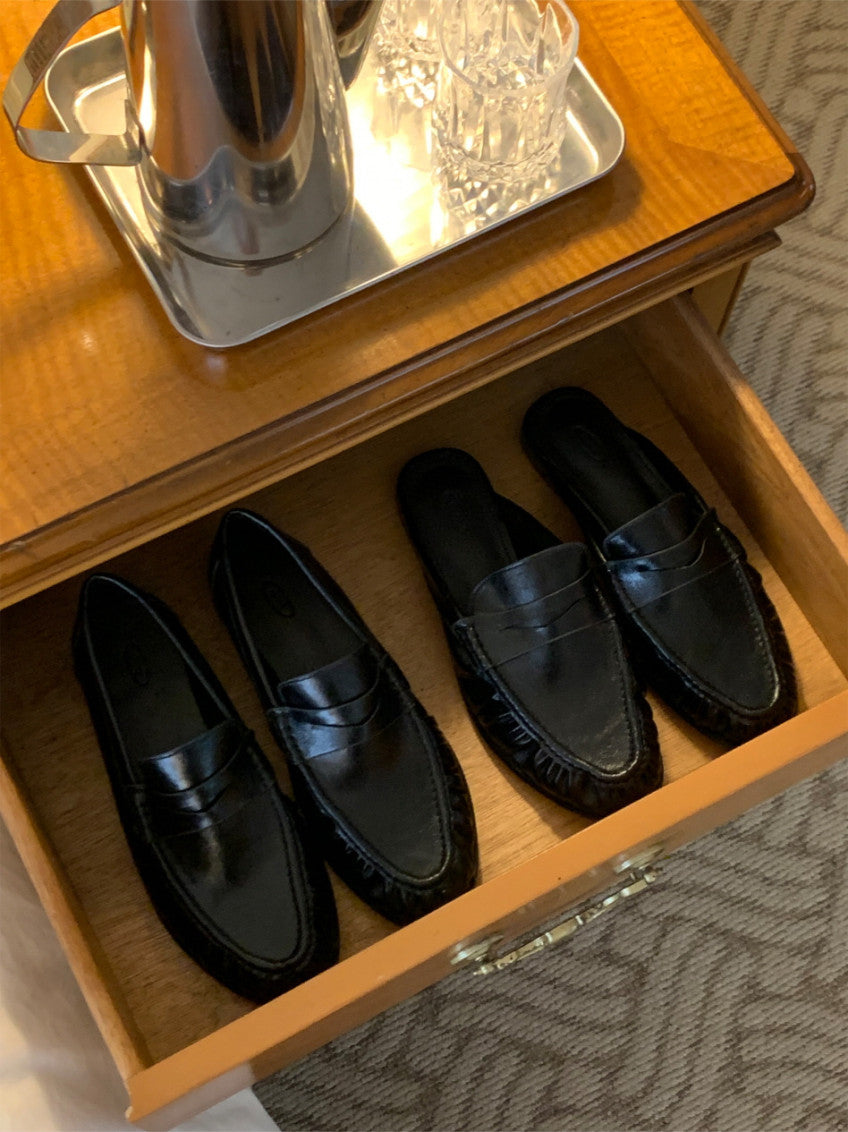 👞 [가을 클래식] 소프트 셔링 디테일 투웨이 페니 로퍼 & 블로퍼 | Shirred Classic 2-Way Loafer & Mule