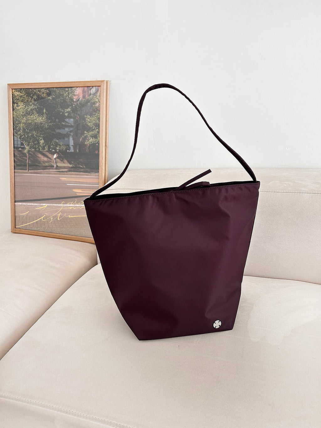 ✨🖤 더 *우 파크 스타일 프리미엄 나일론 숄더백 | Lightweight Everyday Tote | Travel & Daily Bag | 미니멀 데일리백