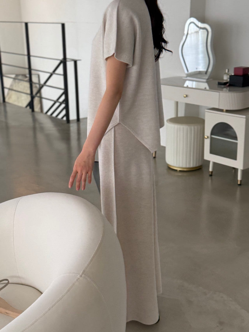 ✨ [PREMIUM LINE] 미네르바 홀가먼트 사이드 슬릿 모크넥 탑 | Minerva Wholegarment Side Slit Mock Neck Top
