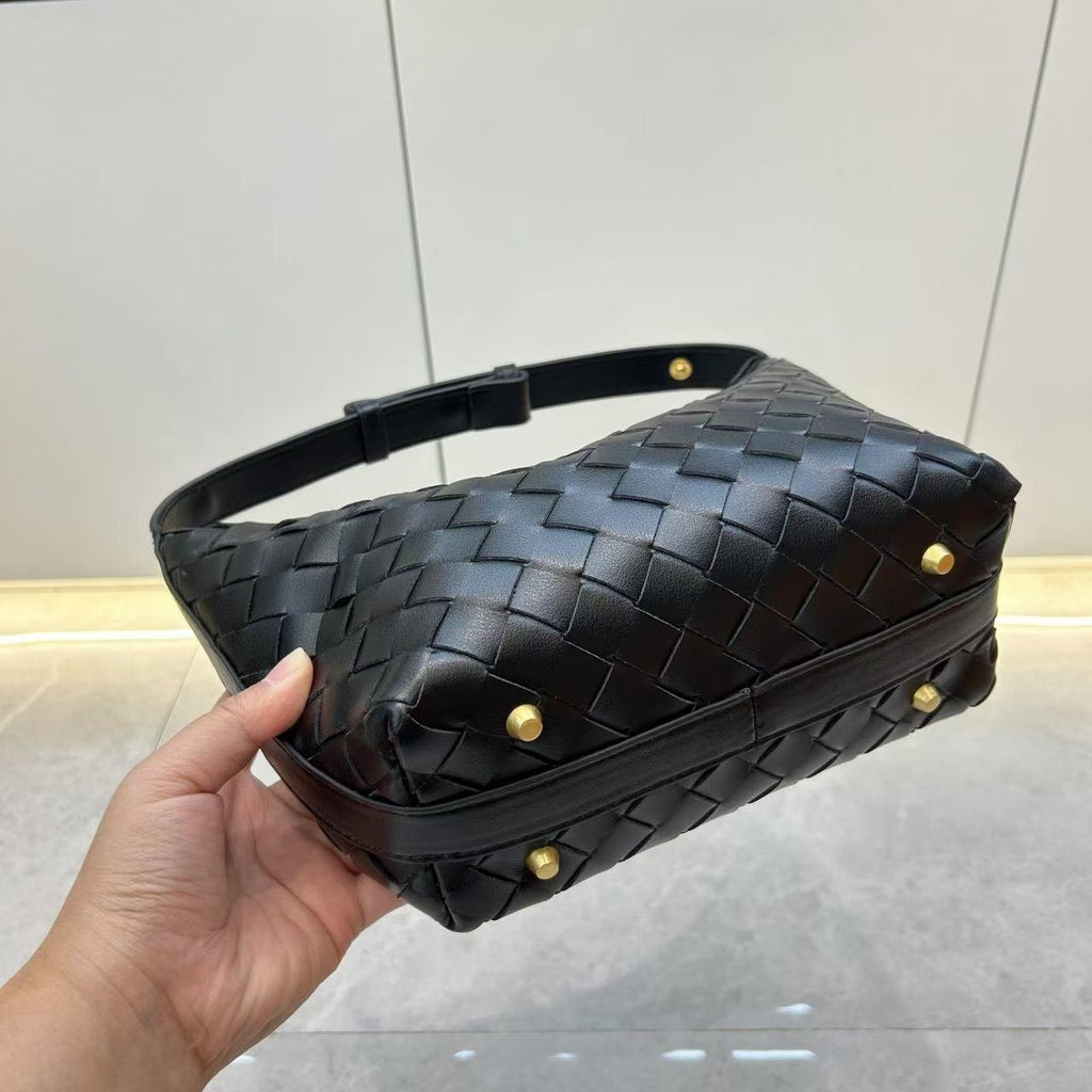 👜 [프리미엄 소가죽 100%] 보테 스타일 미니 윌리 위빙 숄더백 | Premium Genuine Leather Woven Mini Willie Shoulder Bag