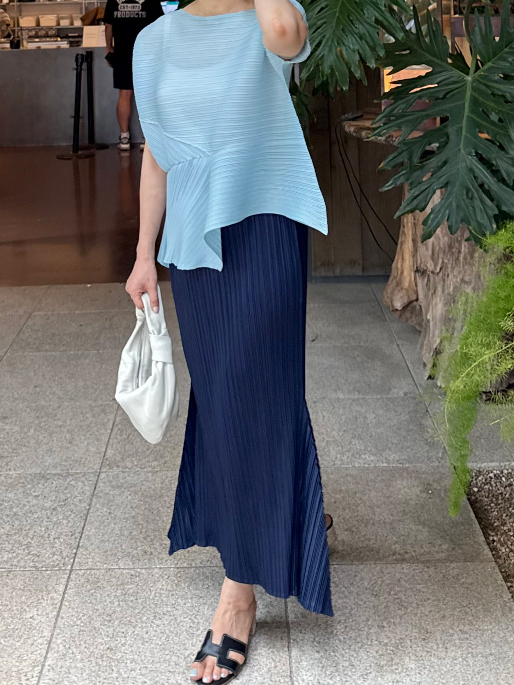 ✨ 머메이드 플리츠 롱 스커트 │ 프리미엄 플리츠 · 슬림핏 보정 · 사이드 플레어 디테일 · 전체 밴딩 · 우아한 실루엣 · 데일리룩 · 모임룩 · 교회룩 추천 │ Mermaid Pleated Long Skirt