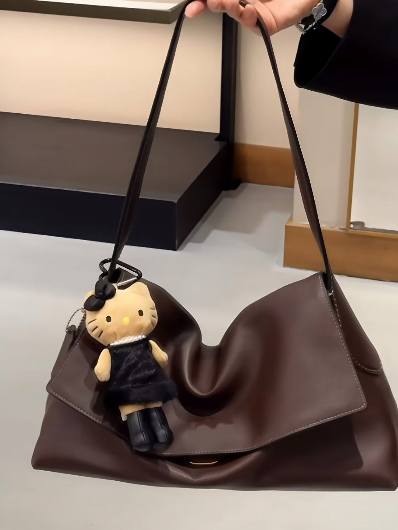✨🖤 뉴요커 첼시 프리미엄 소가죽 숄더백 | Premium Leather Shoulder Bag | 뉴욕 감성 셀럽백 🤎👜