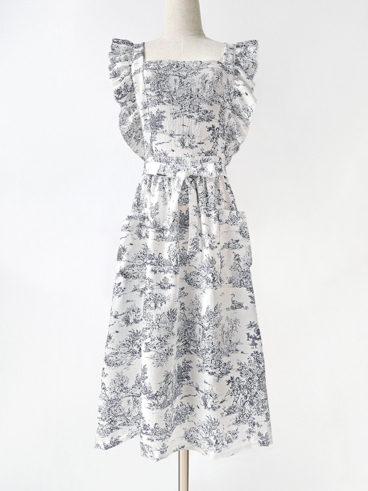 [🌸하늘하늘 여리여리 앞치마🪻] 프렌치 무드 뜨왈 프릴 앞치마 에이프런 French Mood Frill Apron