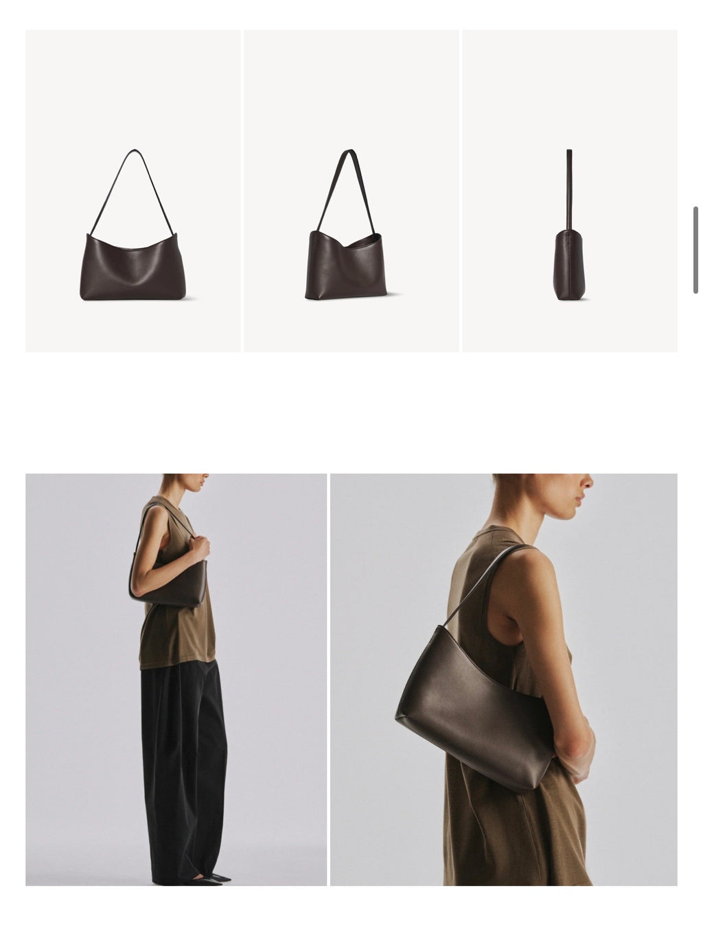 👜 [소가죽·알마 바게트백 미니멀 숄더] 모던 스퀘어백 | Modern Square Leather Shoulder Bag더로우스타일 신민아백