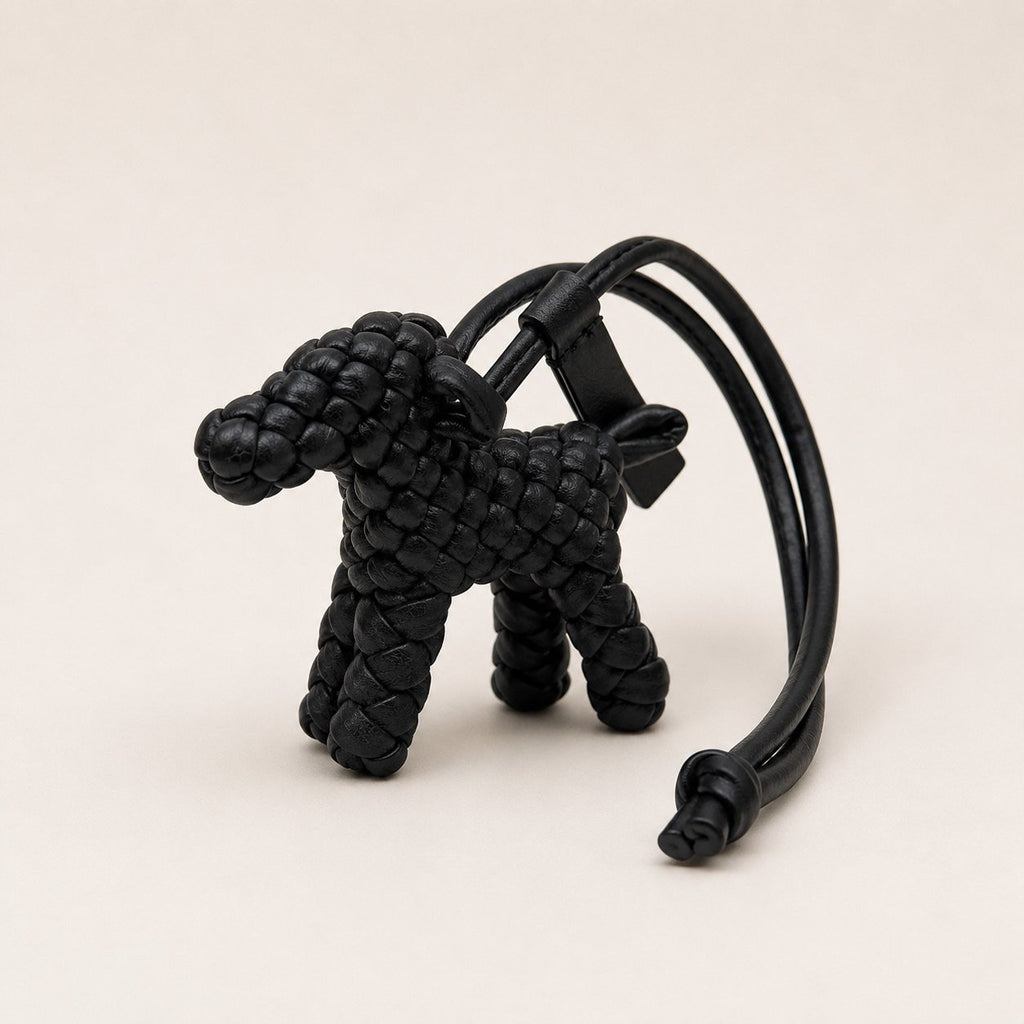 🐶 [보테 스타일·위빙] 위빙 도그 백참 | Woven Dog Bag Charm PU