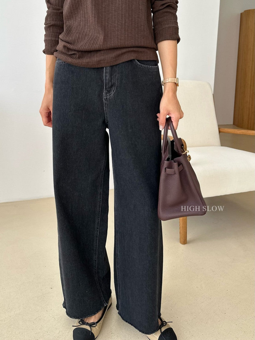 👖 카인드 굿럭 먹청 데님 | Kind Good Luck Washed Black Denim