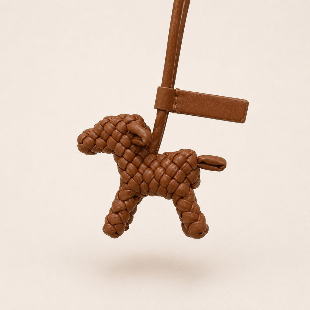 🐶 [보테 스타일·위빙] 위빙 도그 백참 | Woven Dog Bag Charm PU