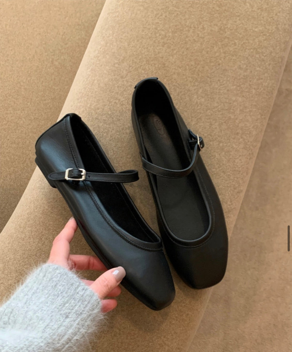 ✨[225-255]👠메리제인 슈즈🩷 봄여름 데일리 프리미엄 부들부들 양가죽 메리제인 플랫슈즈✨ 여성 양가죽 메리제인 플랫 Mary Jane Lambskin Flat Shoes✨