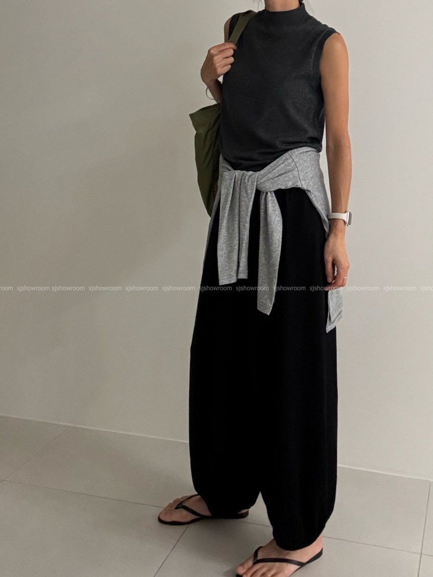 🖤 [울 블렌드] 소프트 와이드 밴딩 조거 팬츠 | Soft Wool Blend Wide Jogger Pants