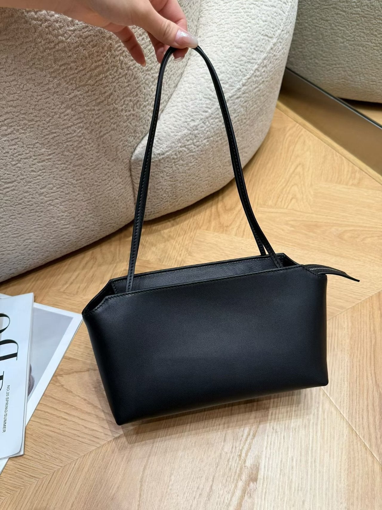 👜✨ [제니백] 프리미엄 양가죽 로고리스 테라스 미니 숄더백 • 제니&신민아 스타일 • Premium Lambskin Logo-less Terrace Mini Shoulder Bag • Luxury Minimal Daily Bagㄷ
