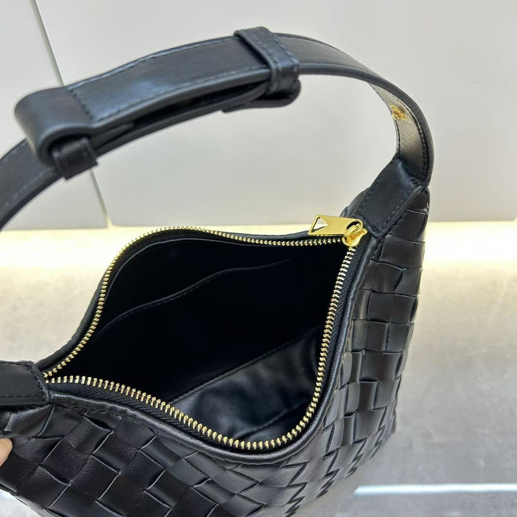 👜 [프리미엄 소가죽 100%] 보테 스타일 미니 윌리 위빙 숄더백 | Premium Genuine Leather Woven Mini Willie Shoulder Bag