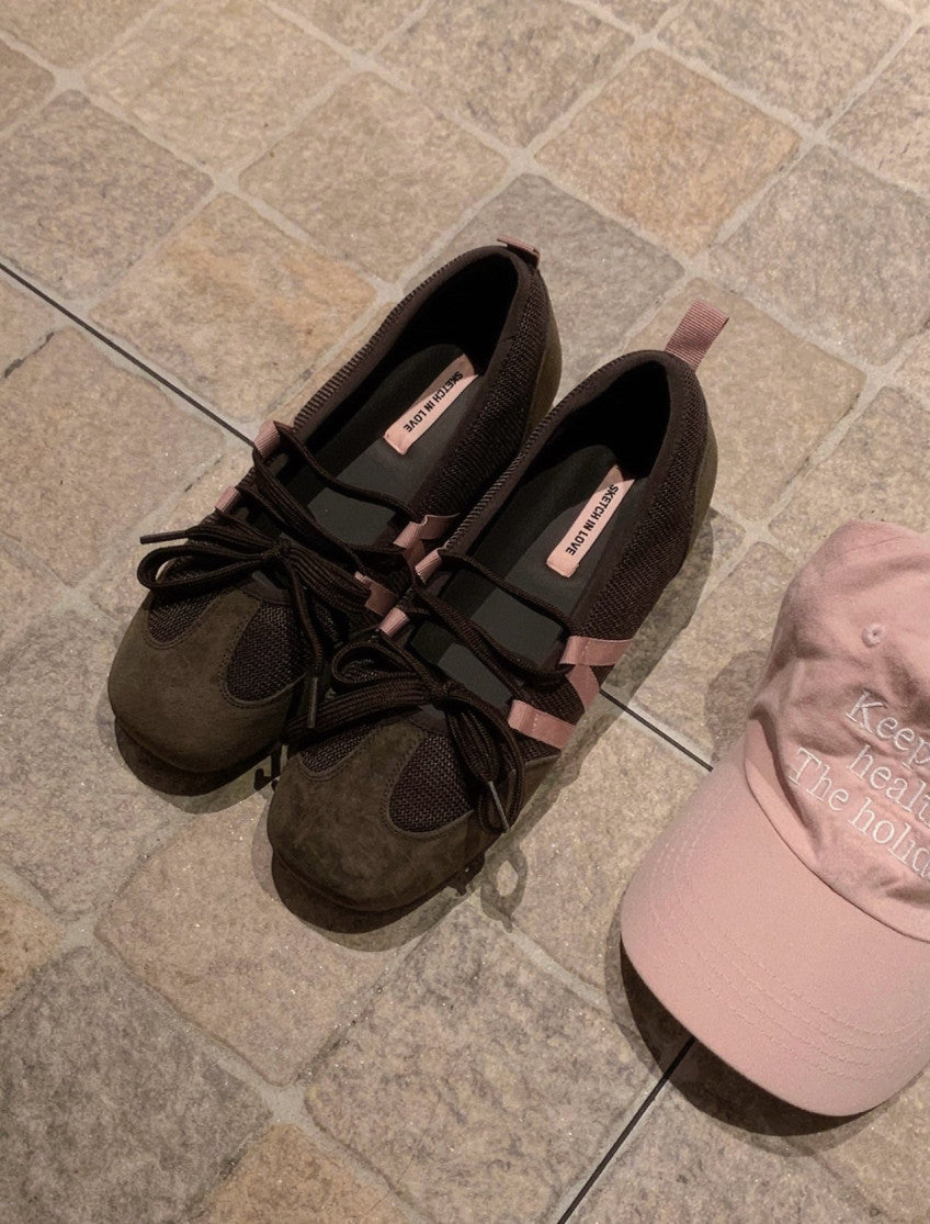 🌹 [넘 예쁜 리본 포인트] 로즈 리본 데일리 스니커즈 | Rose Ribbon Leather Sneakers