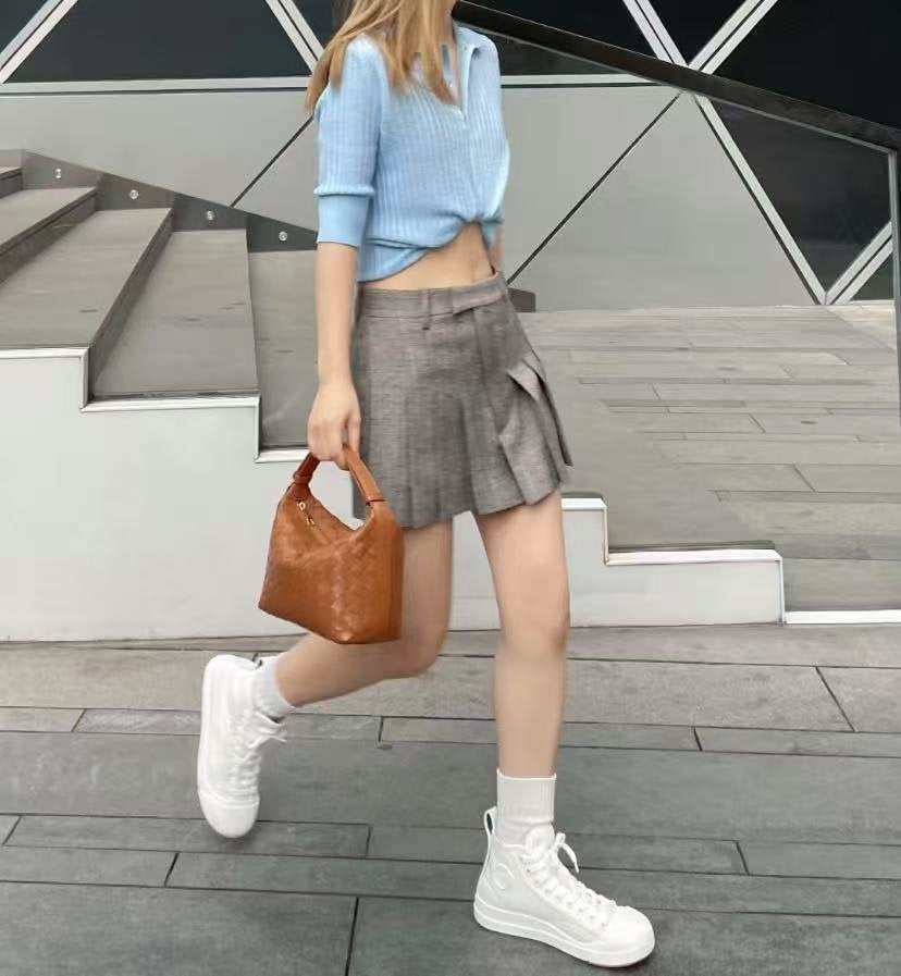 👜 [프리미엄 소가죽 100%] 보테 스타일 미니 윌리 위빙 숄더백 | Premium Genuine Leather Woven Mini Willie Shoulder Bag
