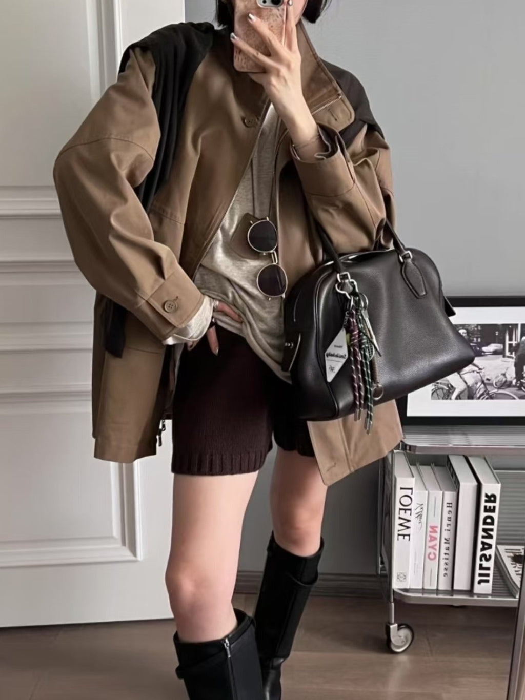 🖤✨ 프리미엄 소가죽 더*우 인디아 무드 클래식 보스턴 토트백 | Premium Leather Boston Tote ✨🖤데일리백 심플백 프리미엄가방