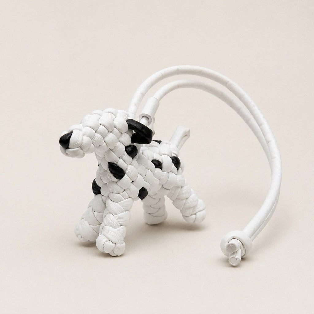 🐶 [보테 스타일·위빙] 위빙 도그 백참 | Woven Dog Bag Charm PU