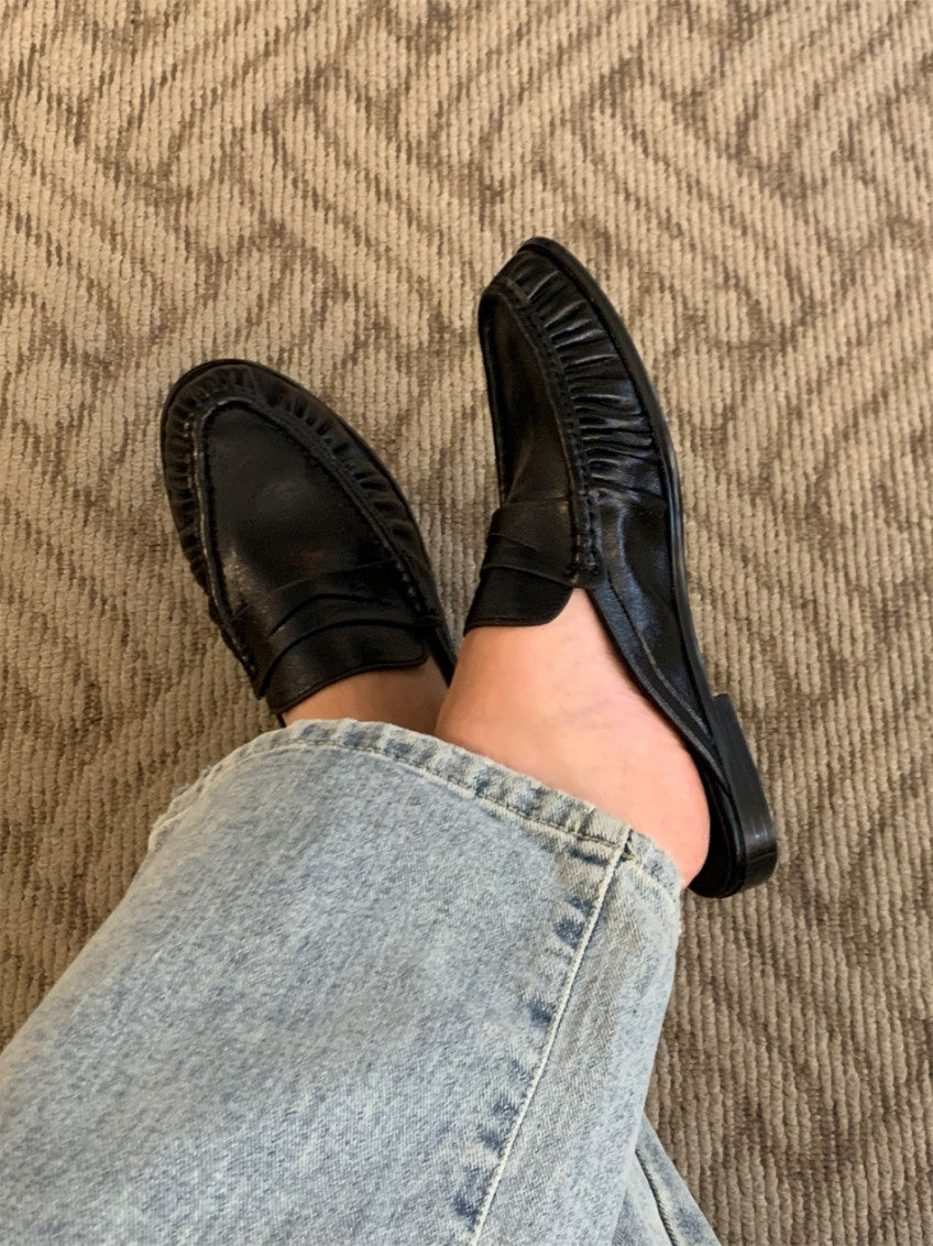 👞 [가을 클래식] 소프트 셔링 디테일 투웨이 페니 로퍼 & 블로퍼 | Shirred Classic 2-Way Loafer & Mule