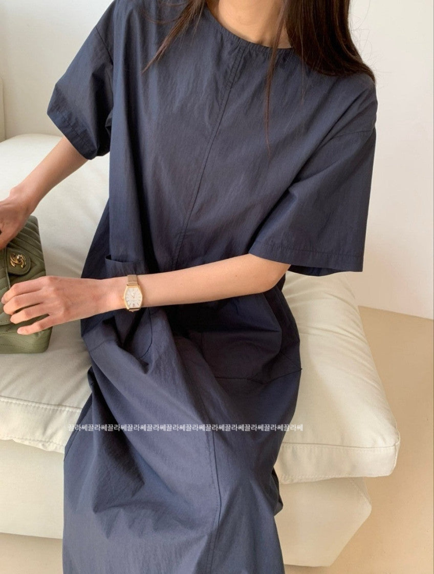 🌿 [럭키룸] 77까지 추천✨ 입는 순간 날씬해 보이는 바스락 포켓 롱원피스 Lucky Room Pocket Long Dress