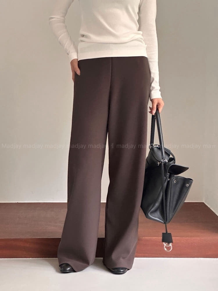 ✨ [미친스판 55-88 모두가능] [제이말로] 히든 밴딩 크레이프 와이드 슬랙스 | Hidden Banding Crepe Wide Pants
