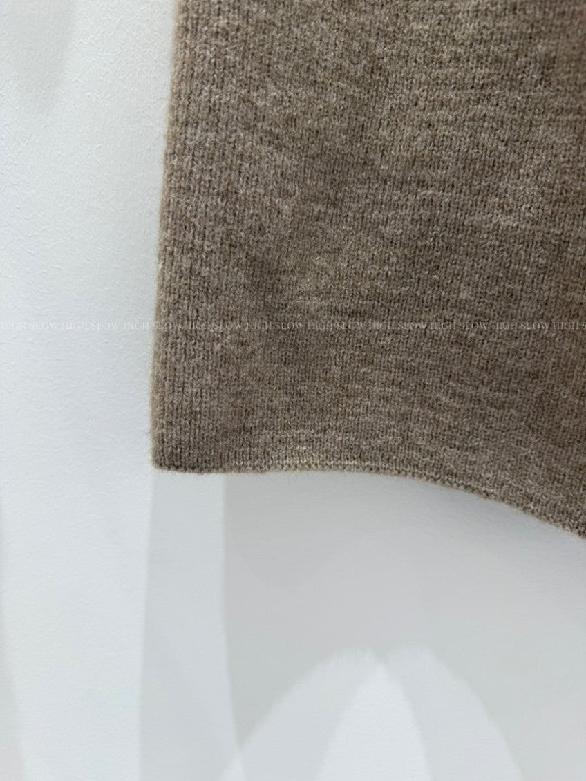 🧶 터틀하이넥 니트 베스트 & 와이드 팬츠 세트 | Turtleneck Knit Vest & Wide Pants Set