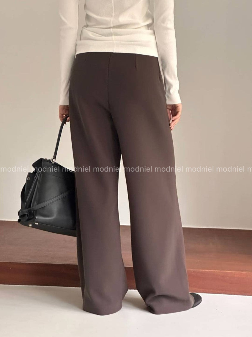 ✨ [미친스판 55-88 모두가능] [제이말로] 히든 밴딩 크레이프 와이드 슬랙스 | Hidden Banding Crepe Wide Pants