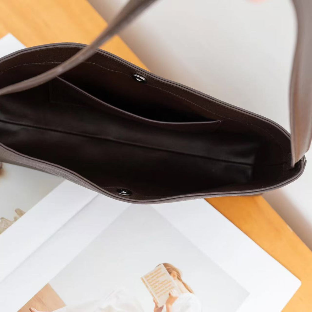 👜 [소가죽·알마 바게트백 미니멀 숄더] 모던 스퀘어백 | Modern Square Leather Shoulder Bag더로우스타일 신민아백