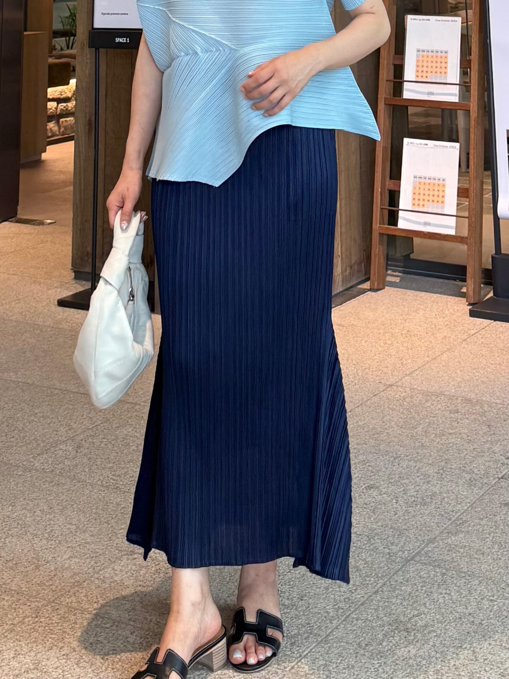 ✨ 머메이드 플리츠 롱 스커트 │ 프리미엄 플리츠 · 슬림핏 보정 · 사이드 플레어 디테일 · 전체 밴딩 · 우아한 실루엣 · 데일리룩 · 모임룩 · 교회룩 추천 │ Mermaid Pleated Long Skirt