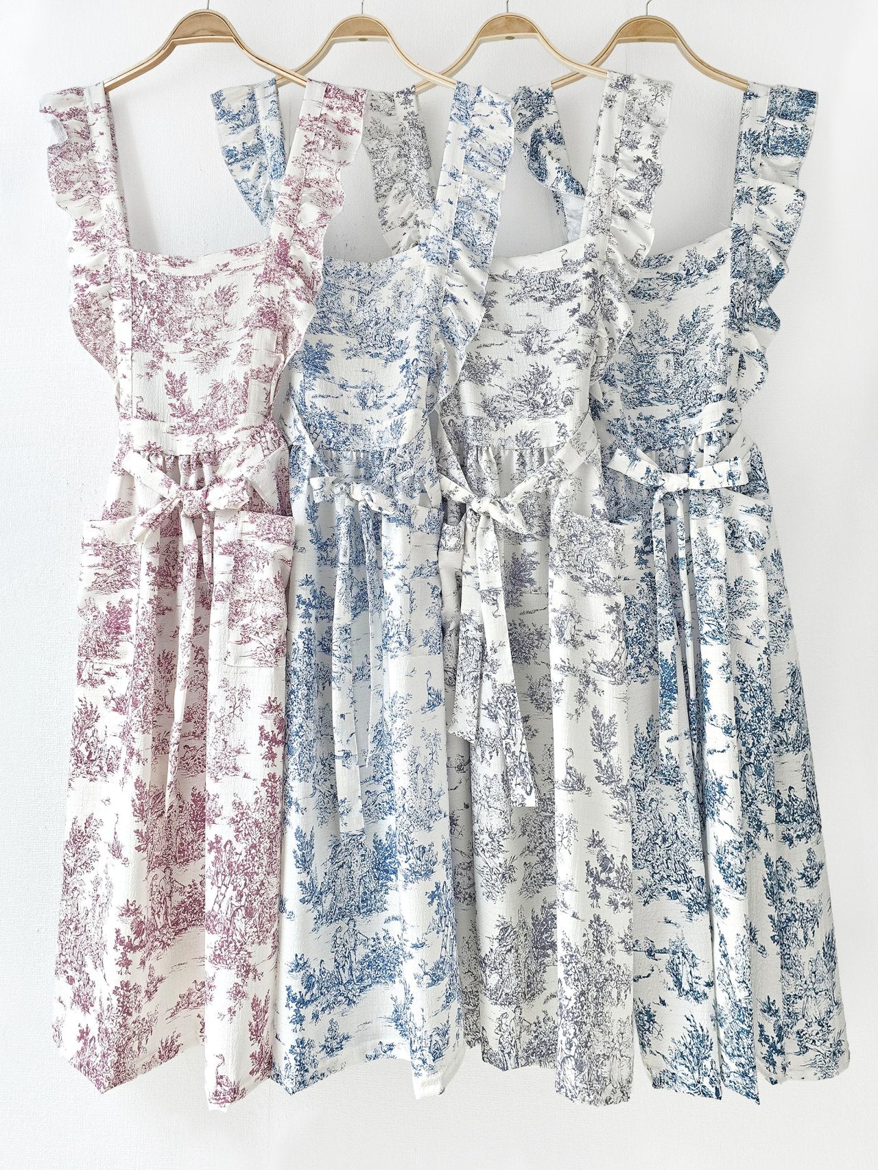 [🌸하늘하늘 여리여리 앞치마🪻] 프렌치 무드 뜨왈 프릴 앞치마 에이프런 French Mood Frill Apron