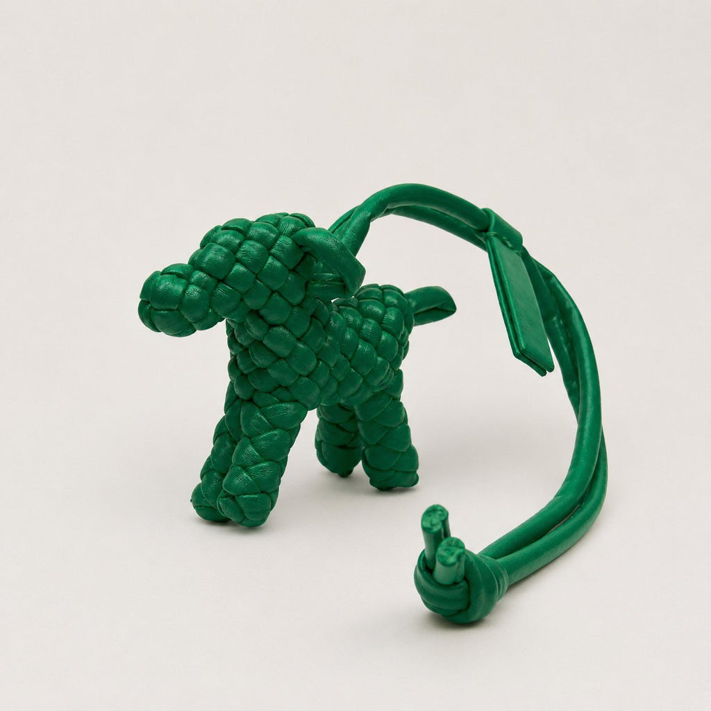 🐶 [보테 스타일·위빙] 위빙 도그 백참 | Woven Dog Bag Charm PU