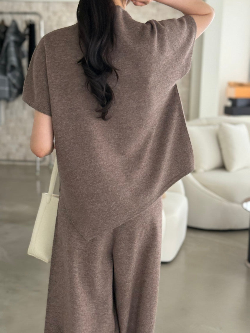 ✨ [PREMIUM LINE] 미네르바 홀가먼트 사이드 슬릿 모크넥 탑 | Minerva Wholegarment Side Slit Mock Neck Top