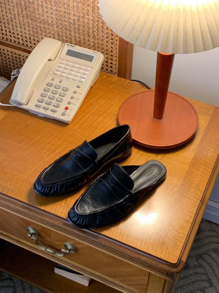 👞 [가을 클래식] 소프트 셔링 디테일 투웨이 페니 로퍼 & 블로퍼 | Shirred Classic 2-Way Loafer & Mule
