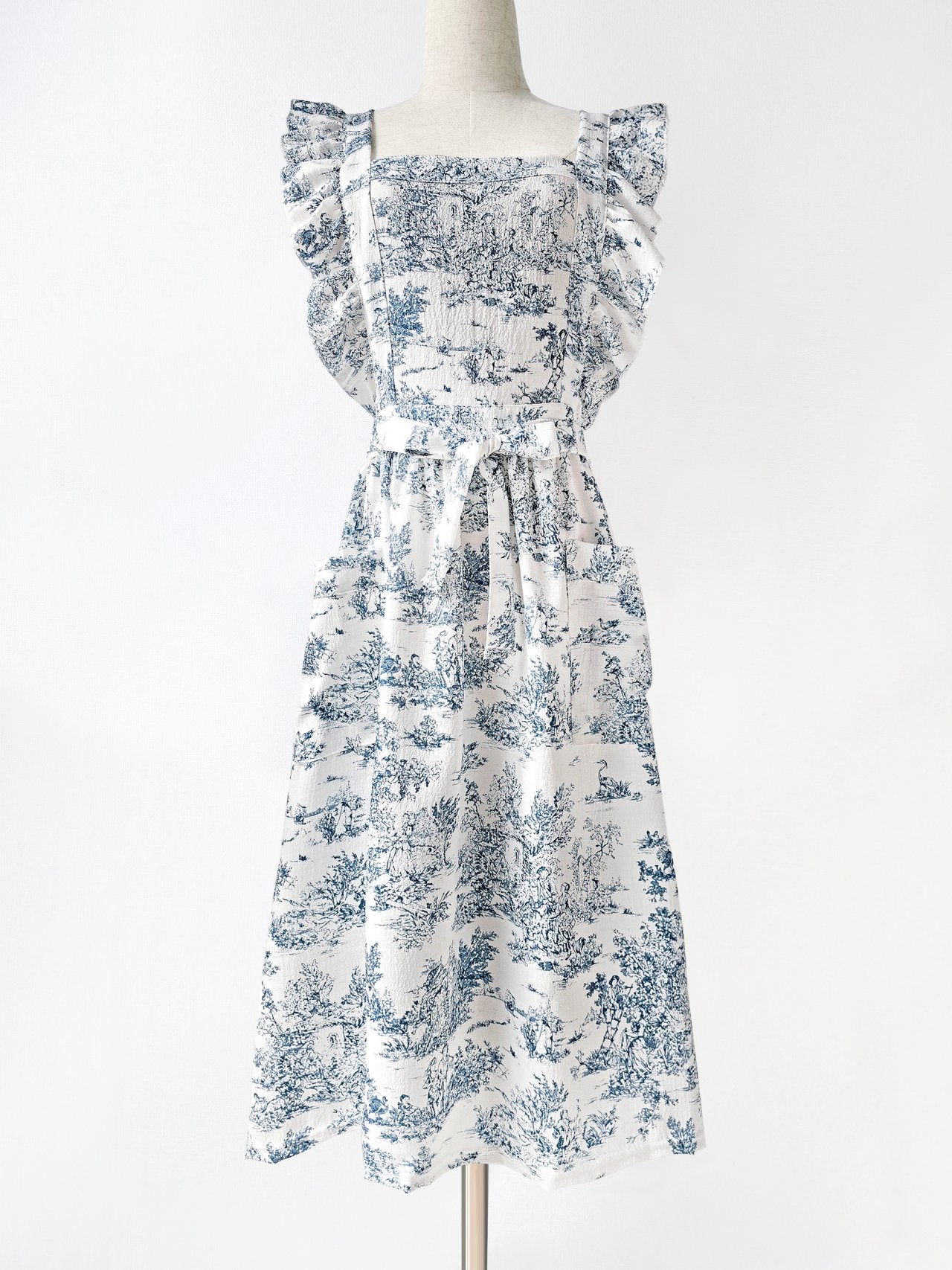 [🌸하늘하늘 여리여리 앞치마🪻] 프렌치 무드 뜨왈 프릴 앞치마 에이프런 French Mood Frill Apron