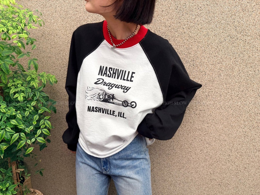 🤍 [빈티지 워싱] 내슈빌 나그랑 긴팔 티셔츠 | Nashville Vintage Raglan Tee