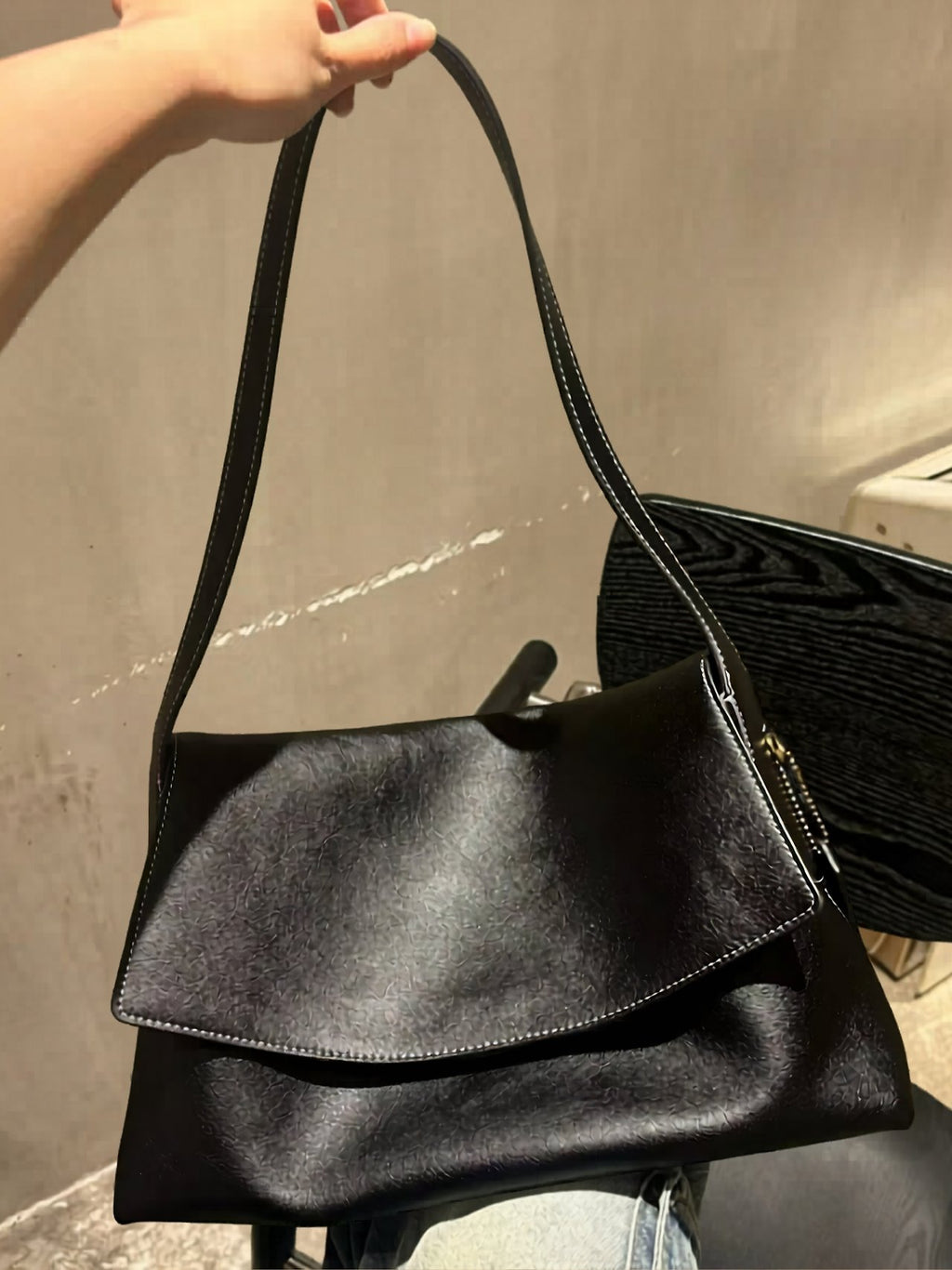 ✨🖤 뉴요커 첼시 프리미엄 소가죽 숄더백 | Premium Leather Shoulder Bag | 뉴욕 감성 셀럽백 🤎👜