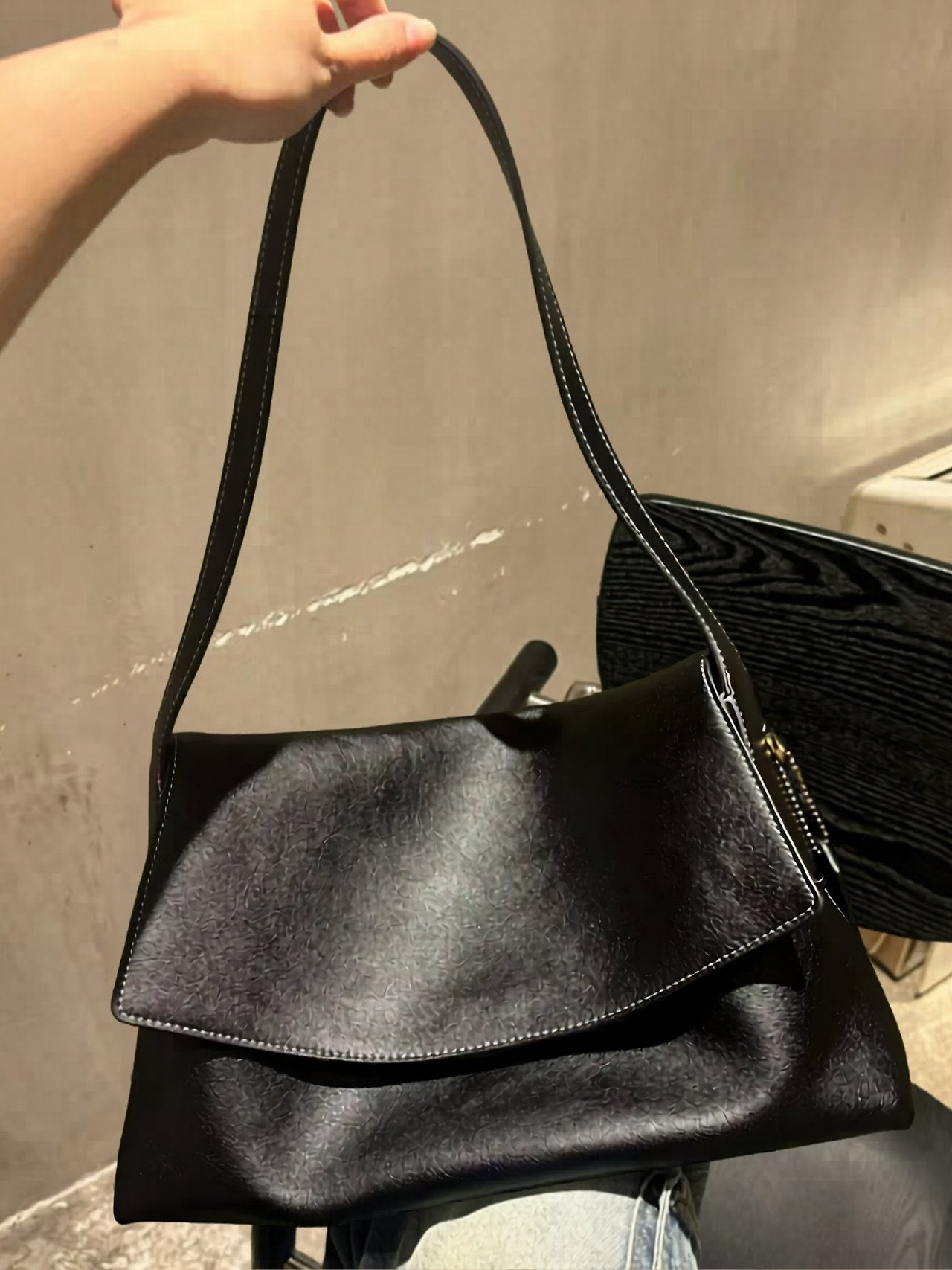 ✨🖤 뉴요커 첼시 프리미엄 소가죽 숄더백 | Premium Leather Shoulder Bag | 뉴욕 감성 셀럽백 🤎👜